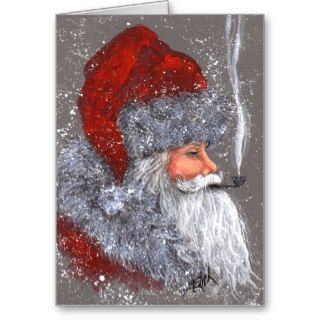 SANTA WITH A PIPE CARD