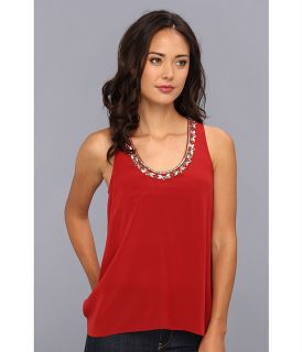 Rebecca Taylor Sleeveless Embellished High Low Cami