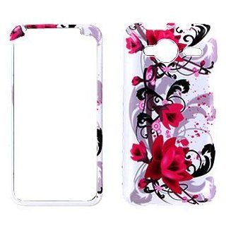 TRENDE   Pink Flower Hard Snap On Case Cover Faceplate Protector for HTC Evo Shift 4G Sprint + Free Texi Gift Box Cell Phones & Accessories