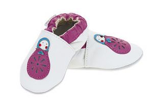 russian doll leather baby shoes by baba+boo