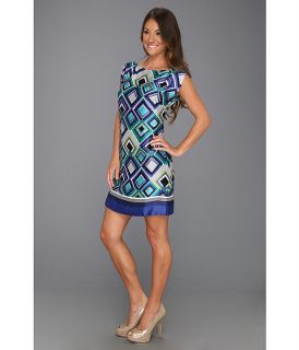 Laundry by Shelli Segal Placement Print Cap Sleeve T Dress