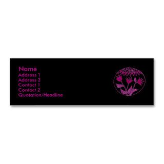 violet flower globe, profile card business card template