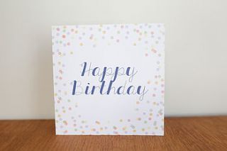 confetti design birthday card by lucy says i do