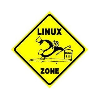 LINUX ZONE computer penguin software NEW sign   Yard Signs