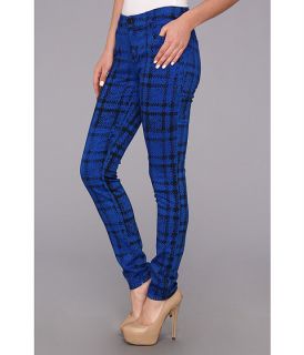 For All Mankind The Skinny in Cobalt Blue Plaid