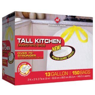 Member's Mark Tall Drawstring Kitchen Bags   150 Count   Large Kitchen Trash Bags