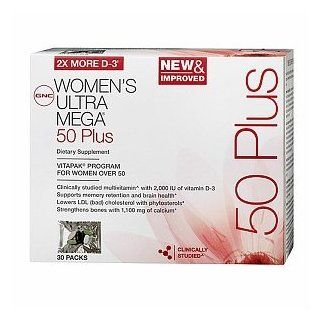GNC Women's Ultra Mega 50 Plus Vitapak, Packs, 30 ea Health & Personal Care