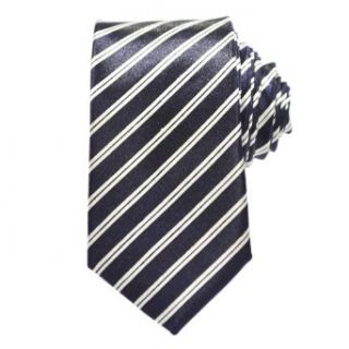 TopTie Unisex New Fashion Navy Blue & White Stripe Skinny 2" inch Necktie at  Men�s Clothing store Top Tie Unisex Navy