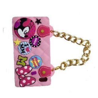 HJX iphone 4/4s lovely Disney Cartoon Minnie Mouse Characters Handbag Style Silicone Case Cover For iPhone 4 4S Pink Cell Phones & Accessories
