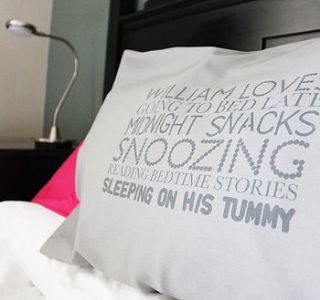 personalised pillowcase by pickle pie gifts