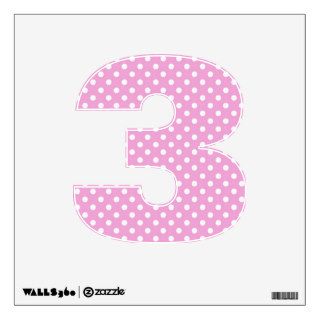Pink Polka Dot Birthday Number Wall Decor V333
