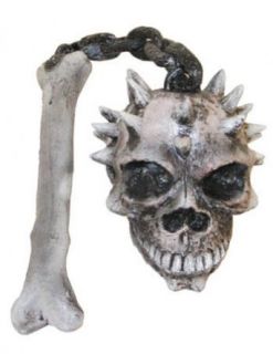 Skull And Bone Flail Latex Costume Accessory Clothing