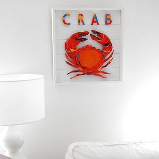 framed crab artwork by fish and ships coastal art