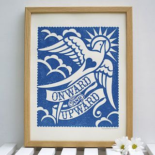 'onward and upward' print by snowdon design & craft