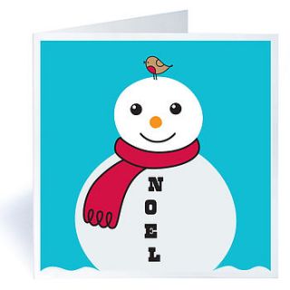 pack of six snowman christmas cards by mrs booth
