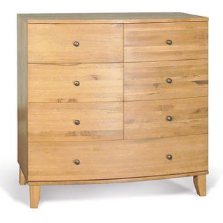 curved oak chest of drawers, six or seven by lindsay interiors