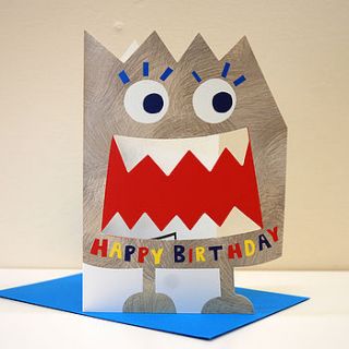 little monster madox birthday card by nella