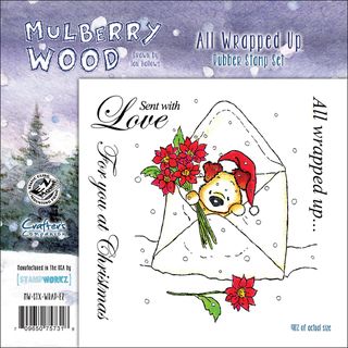 Mullberry Wood EZMount Cling Stamp Set 4 3/4"X4 3/4" All Wrapped Up Crafter's Companion Clear & Cling Stamps