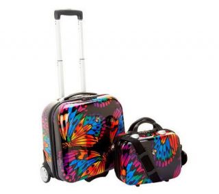 Heys Hardside 2 Piece Luggage Set with Jewelry Roll —