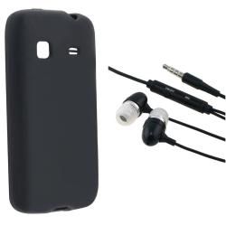 Black Case/ Headset for Samsung Prevail M820 Galaxy Eforcity Cases & Holders