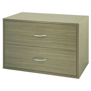 Organized Living freedomRail O Box Driftwood 2 drawer Shelf Unit freedomRail Closet Storage