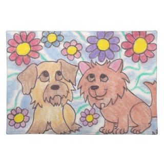 Two Little Dogs Place Mat