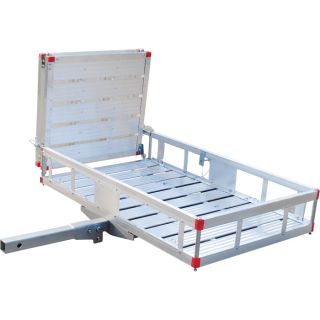 Ultra-Tow Aluminum Folding Cargo Carrier with Ramp — 500-Lb. Capacity, 49in.L x 29 1/2in.W  Receiver Hitch Cargo Carriers