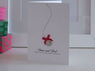 christmas sparkle personalised card by gorgeous creations