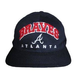 Atlanta Braves MLB SuperSport Snapback Hat Cap   Navy  Sports Fan Baseball Caps  Sports & Outdoors