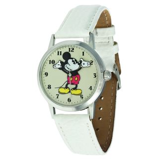 Disney Ingersoll White Stainless Steel Mickey Mouse Watch Disney Women's Disney Watches