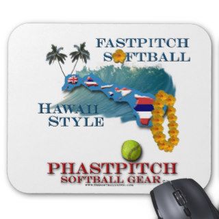 Fastpitch Softball Hawaii Style Mouse Pad