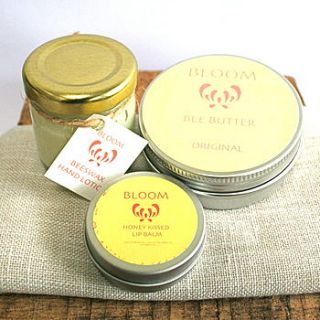 beeswax skin care gift set by bloom beautiful