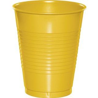 Touch Of Color Plastic Cups, 16 Oz, School Bus Yellow, Sold By The Case 20 per Pkg, 12 per Case, Total Quantity 240 Health & Personal Care