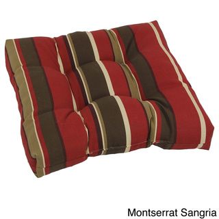 Blazing Needles Tropical/ Stripe Tufted All Weather Outdoor Chair/ Rocker Cushion Blazing Needles Outdoor Cushions & Pillows
