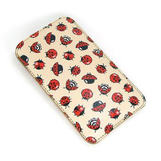 ladybird printed leather phone case by tovi sorga