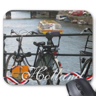 Dutch Bike & Boat Holland Text Mousepad