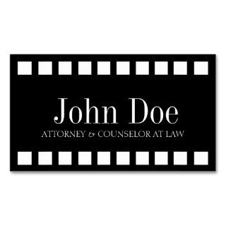 Attorney Ribbons Square Black Business Card Template