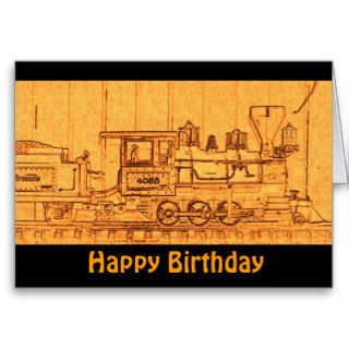 G Scale Model Train   Happy Birthday Greeting Card