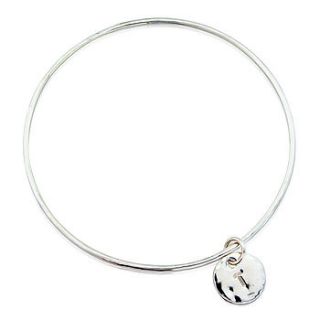 personalised silver charms bangle by anne reeves jewellery