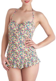 Splashed With Color One Piece  Mod Retro Vintage Bathing Suits