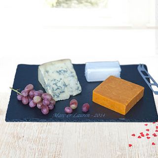 etched slate cheese board by my 1st years