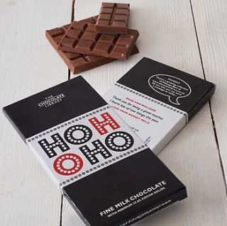 personalised xmas chocolate bars by quirky gift library