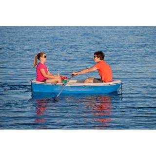 KL Industries Sportyak Dinghy with Oars in Cream / Blue