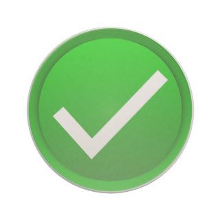 Green Check Mark Symbol Drink Coaster