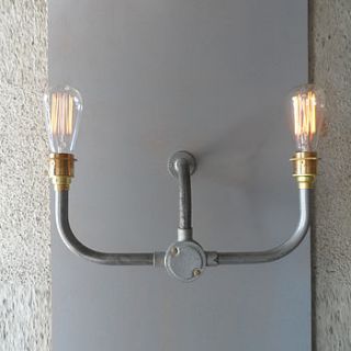 industrial handlebar wall light by tony miles designs