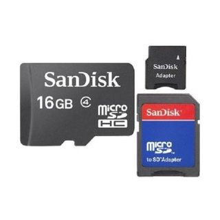 Sandisk 16GB Micro SD Card With Dual Adapters SanDisk Micro SD Cards