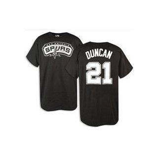 San Antonio Spurs #21 Duncan Name and Number T Shirt (Adult X Large)  Sports Related Merchandise  Sports & Outdoors