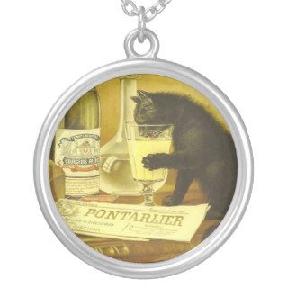 Vintage Absinthe Bourgeois Fine Art Personalized Necklace