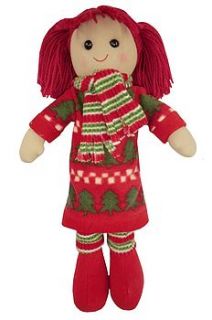christmas girl rag doll by snugg nightwear