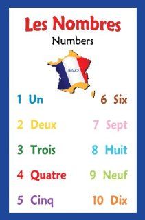 French Language School Poster   Number Chart  